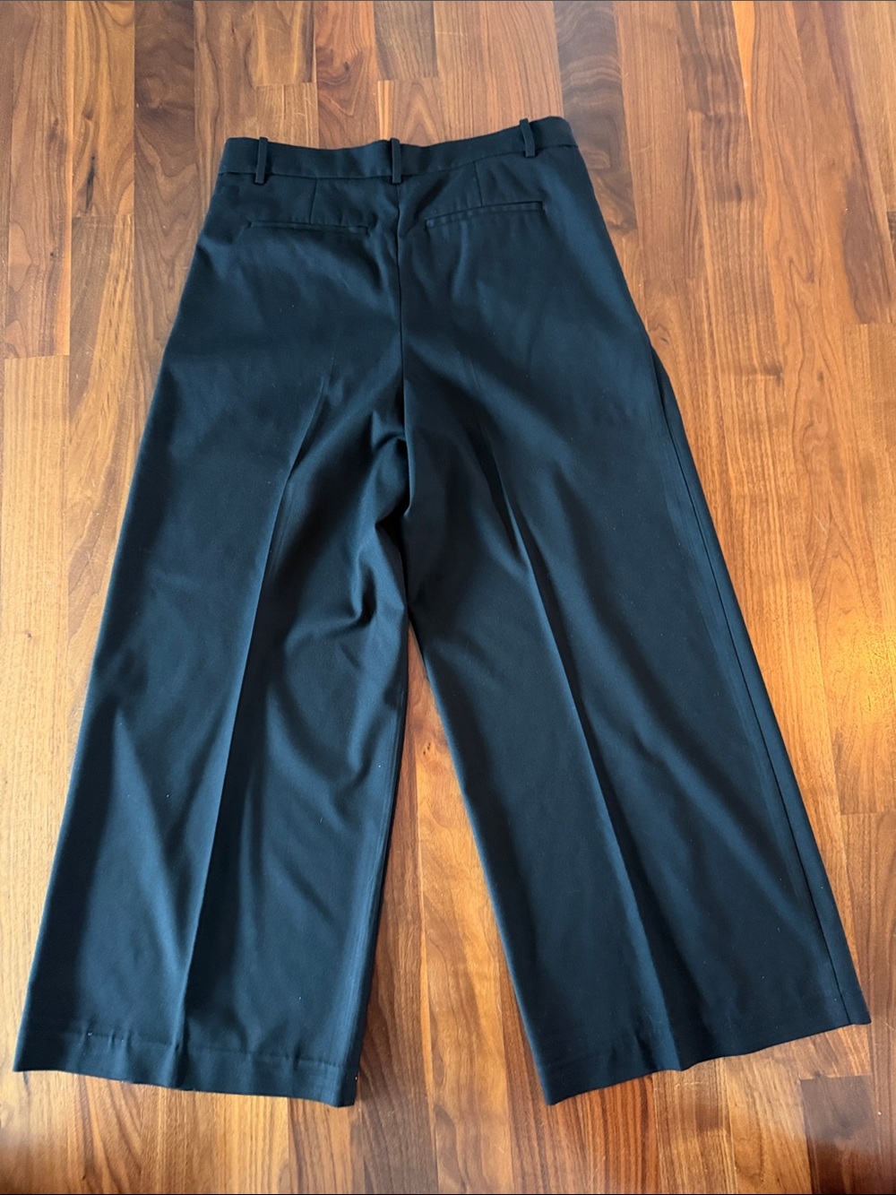 Madewell The Harlow Black Pleated Wide-Leg Trousers - Picture 4 of 5